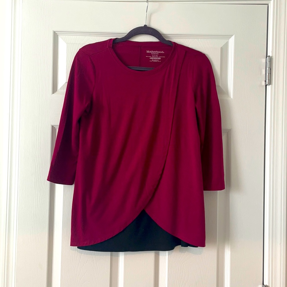 Nursing Tee 3/4 Slevee Magenta